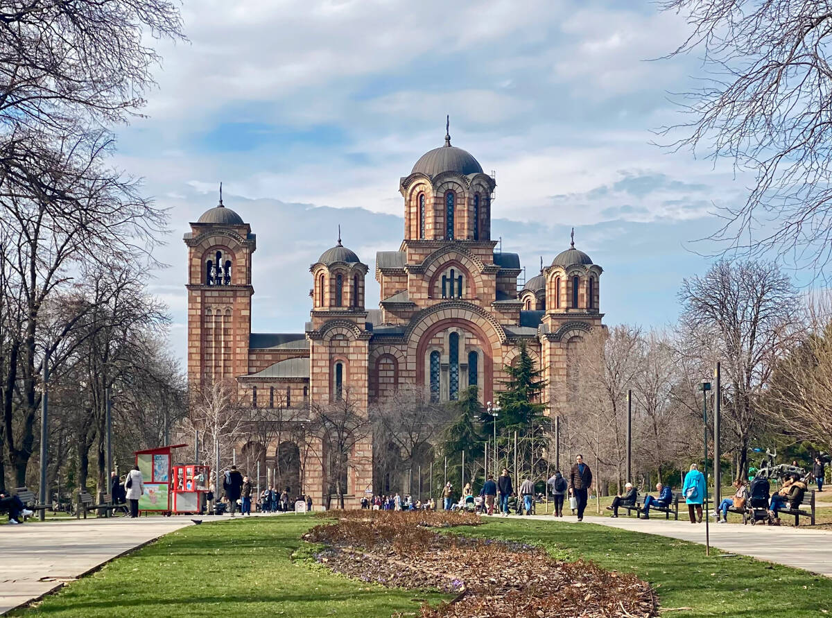 Церковь Марка Евангелиста (новая), Белград (Белград, округ, Сербия). фасады, Вид с Ташмайдана