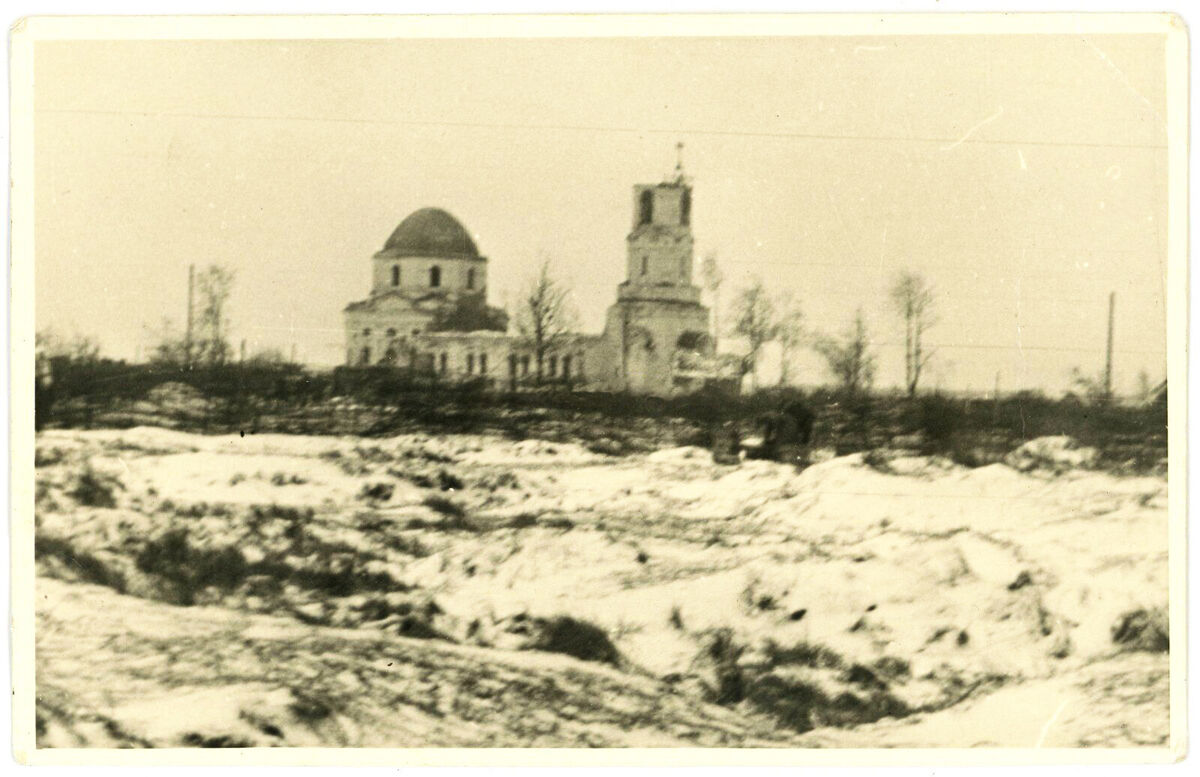 Церковь Илии Пророка, Дретино (Старорусский район, Новгородская область). архивная фотография, Северный фасад. Фото 1941 г. с аукциона e-bay.de