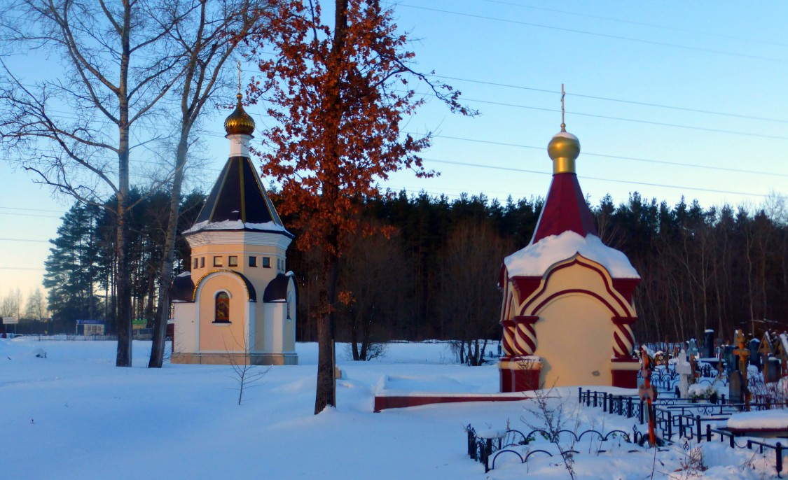 Неизвестная часовня, Лигачёво (Солнечногорский городской округ, Московская область). общий вид в ландшафте