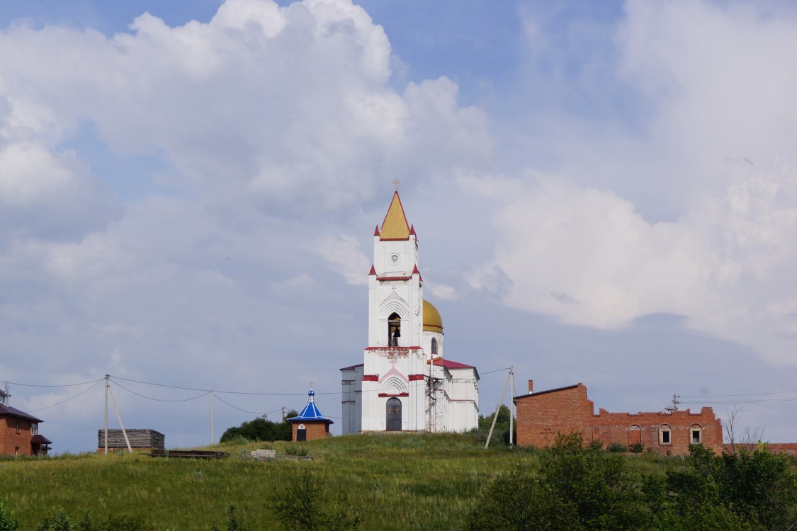 Васильевка. Церковь Николая Чудотворца. общий вид в ландшафте