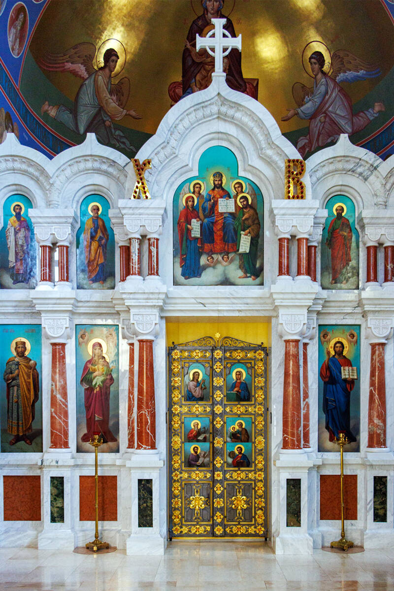 Константино-Еленинский монастырь. Церковь Похвалы Божией Матери, Ленинское (Выборгский район, Ленинградская область). интерьер и убранство