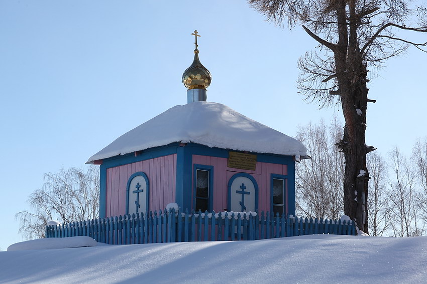 Часовня Успения Пресвятой Богородицы, Кирябинское (Учалинский район, Республика Башкортостан). фасады, Вид с северо-запада