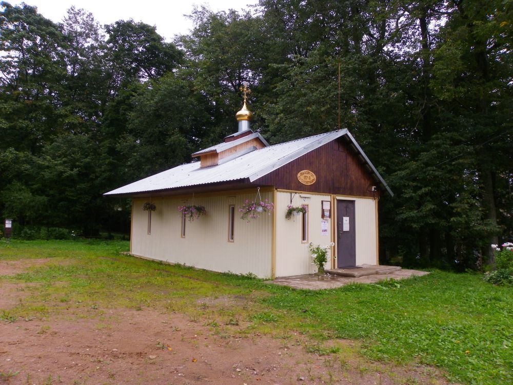 Часовня Ольги равноапостольной в Дудергофе, Красносельский район (Санкт-Петербург, г. Санкт-Петербург). дополнительная информация, В 2017 начато восстановление храма. Построен храм-времянка.