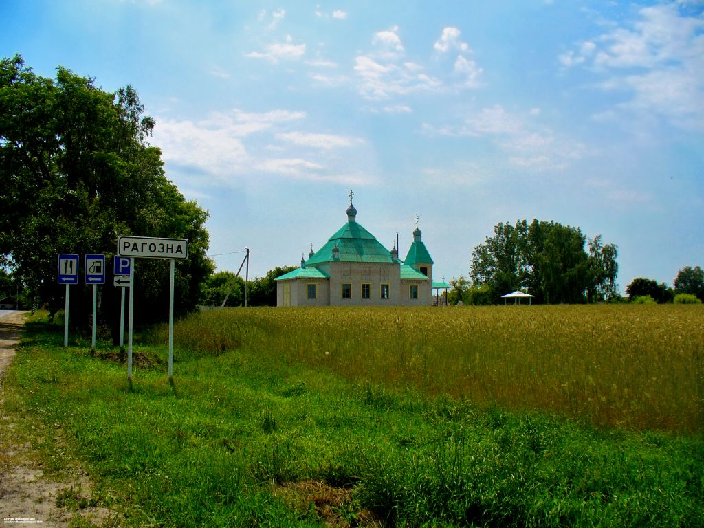 Рогозно. Церковь Димитрия Солунского. общий вид в ландшафте