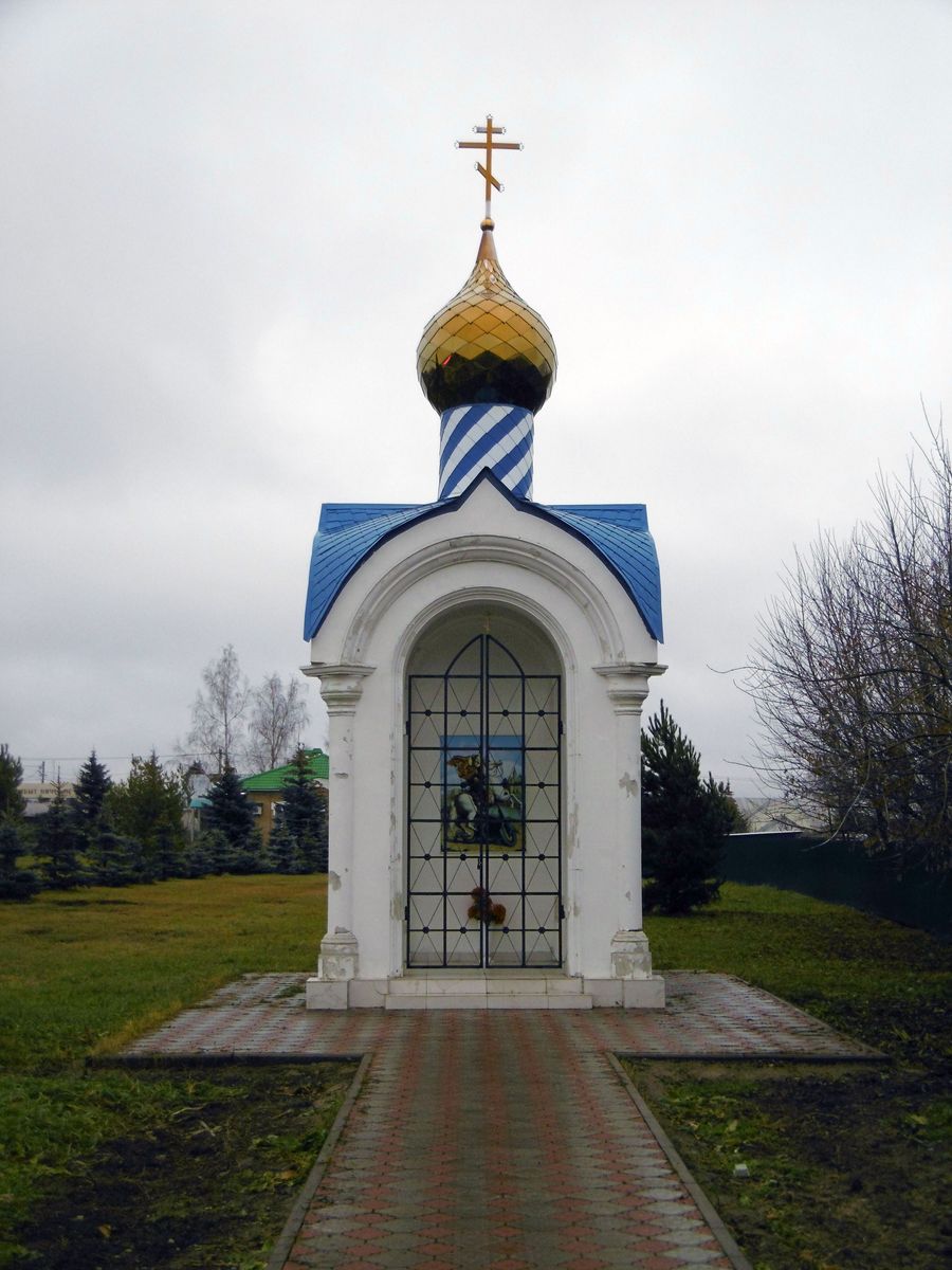 Вид часовни с ул.Гаврилова, фасады. Часовня Георгия Победоносца, Пестрецы (Пестречинский район, Республика Татарстан)