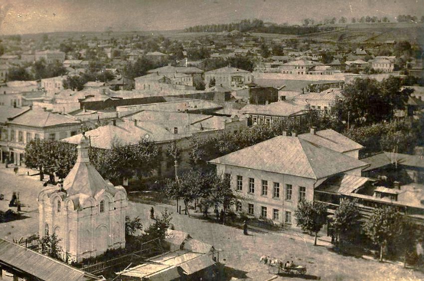 Часовня Александра Невского, Нолинск (Нолинский район, Кировская область). архивная фотография, Фото начала XX века, с колокольни Успенского собора. Место хранения: Нолинский краеведческий музей.