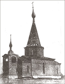 Церковь Тихвинской иконы Божией Матери в Саларьеве (старая), Саларьево (Новомосковский административный округ (НАО), г. Москва). архивная фотография
