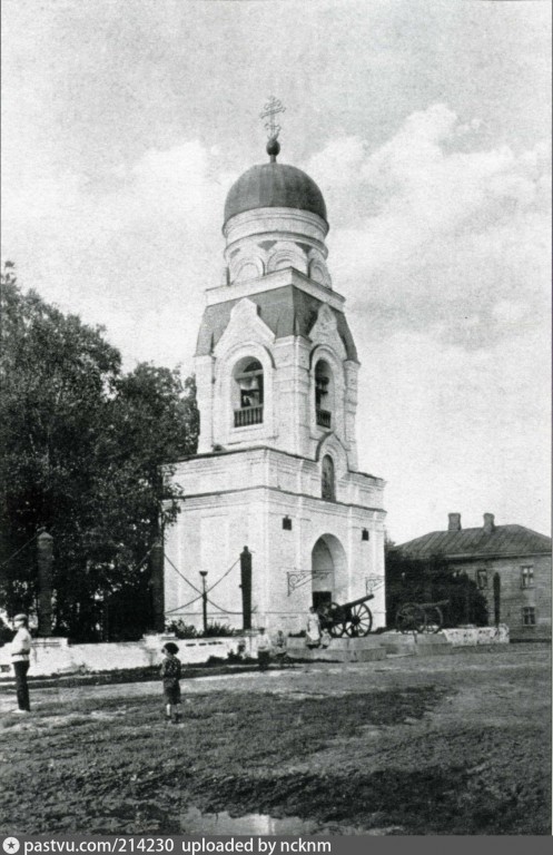 Великий Новгород. Церковь Михаила Архангела на Прусской улице. архивная фотография, Колокольня церкви Михаила Архангела 1864г. на Прусской улице