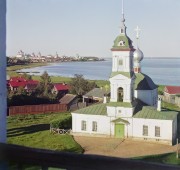Церковь Михаила Архангела,  Церковь [Михаила Архангела] на месте убиения свят. Леонтия. Вид с колокольни Спасо-Яковлевского монастыря. Ростов ВеликийАвтор:С. М. Прокудин-Горский (отреставрировано братьями Ходаковскими Константином и Владимиром Источник:http://www.prokudin-gorsky.org/arcs.php?lang=ru&photos_id=1302&type=2,      <br>, Ростов Великий, Ростовский район, Ярославская область