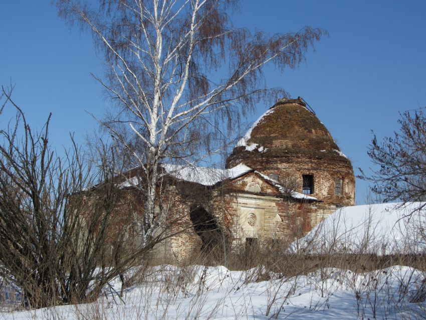 Старая Кутля. Церковь Николая Чудотворца. общий вид в ландшафте