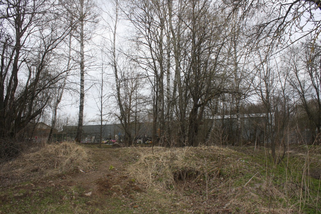 Церковь Воскресения Христова, Адуево (Медынский район, Калужская область). фасады, Вид на церковное место с юго-запада.