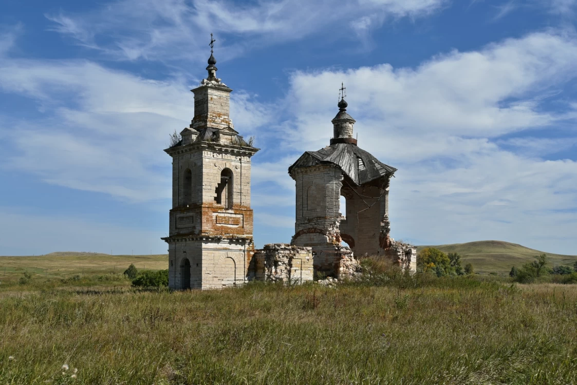 Церковь Казанской иконы Божией Матери, Иваново-Подбельское (Клявлинский район, Самарская область). фасады, Вид с юго-запада