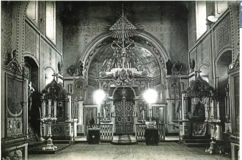 Церковь Николая Чудотворца (Верхне-Никольская), Смоленск (Смоленск, город, Смоленская область). архивная фотография, Иконостас Верхне-Никольской церкви с сайта https://drygoi-smolensk.ru/history/utrachennaya-verhne-nikolskaya-tserkov_2623/