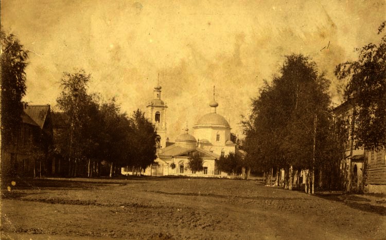 Церковь Симеона Столпника, Старица (Старицкий район, Тверская область). архивная фотография, Почтовая фотооткрытка 1900-х годов