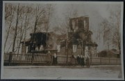 Церковь Покрова Пресвятой Богородицы (старая), Гибель храма. Почтовая фотооткрытка 1916 г<br>, Деревок, Любешовский район, Украина, Волынская область