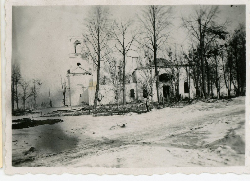 Церковь Иоанна Богослова (старая), Нагово (Старорусский район, Новгородская область). архивная фотография, Фото 1941 г. с аукциона e-bay.de