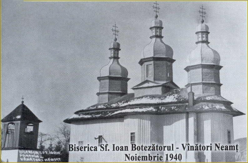 Церковь Рождества Иоанна Предтечи, Вынэторь-Нямц (Нямц, Румыния). архивная фотография, Почтовая фотооткрытка 1940 г.