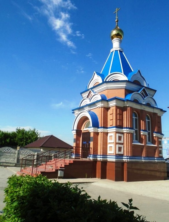Часовня Владимира равноапостольного, Новосибирск (Новосибирск, город, Новосибирская область). фасады, Вид со двора от здания судмедэкспертизы