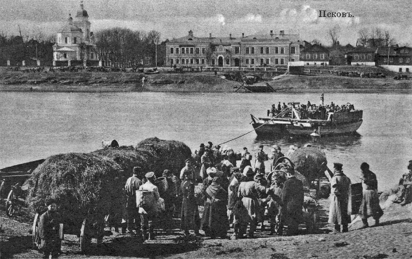 Церковь Николая Чудотворца в Завеличье, Псков (Псков, город, Псковская область). архивная фотография, Частная коллекция. Фото 1900-х годов