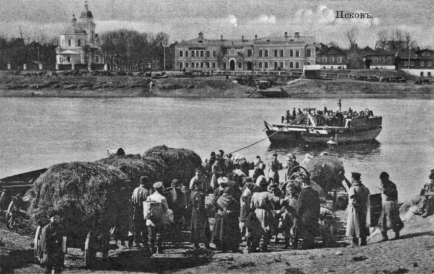 Псков. Церковь Николая Чудотворца в Завеличье. архивная фотография, Частная коллекция. Фото 1900-х годов