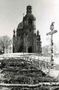Церковь Николая Чудотворца, Главка колокольни уже разобрана. Фото 1942 г. с аукциона e-bay.de<br>, Клушино, Гагаринский район, Смоленская область