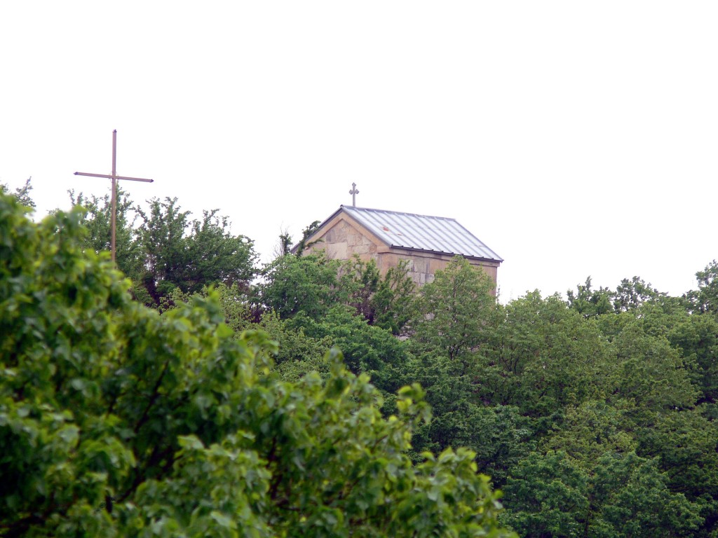 Гелати. Церковь Саввы Освященного. общий вид в ландшафте