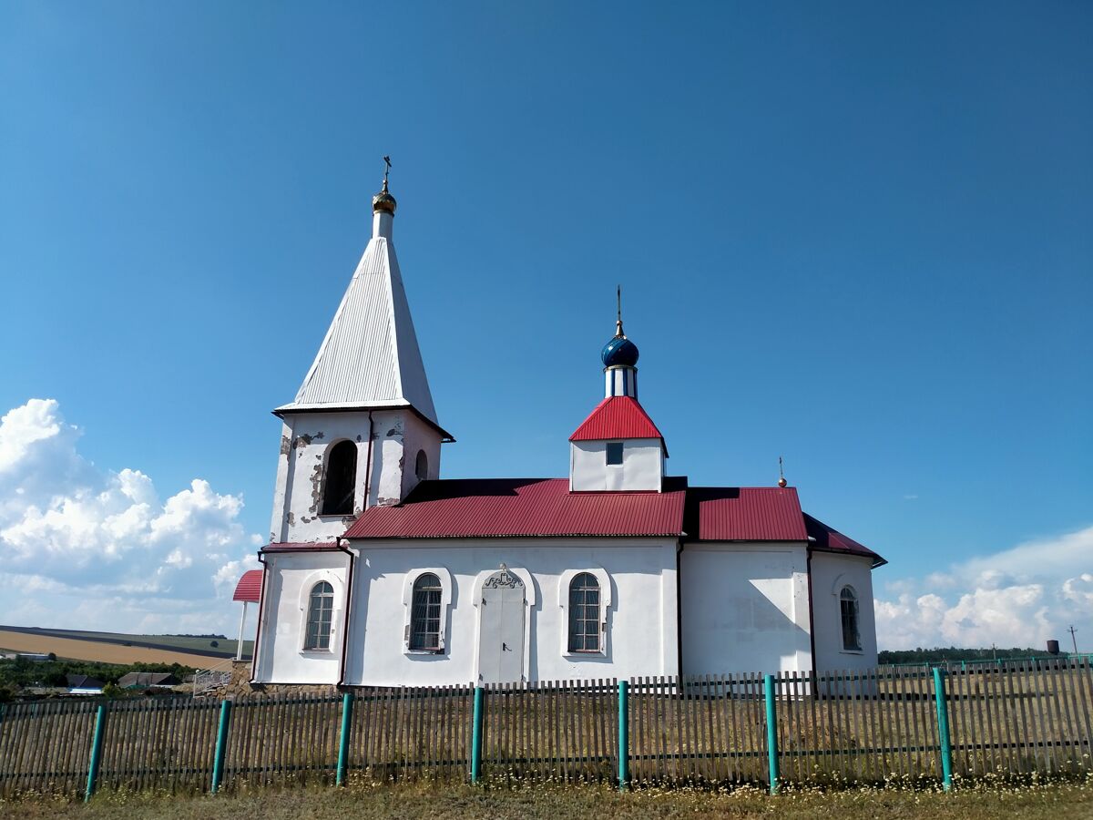 Церковь Михаила Архангела, Малая Ремизёнка (Тоцкий район, Оренбургская область). общий вид в ландшафте