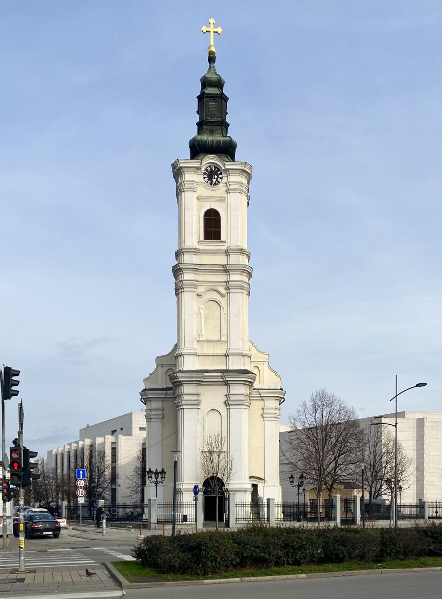 Церковь Успения Пресвятой Богородицы, Нови-Сад (АК Воеводина, Южно-Бачский округ, Сербия). фасады, Вид с запада