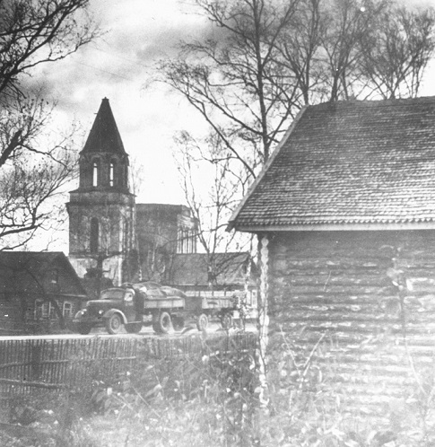Церковь Илии Пророка, Померанье (Тосненский район, Ленинградская область). архивная фотография, Фото 1950 -х годов из фондов Тосненского краеведческого музея