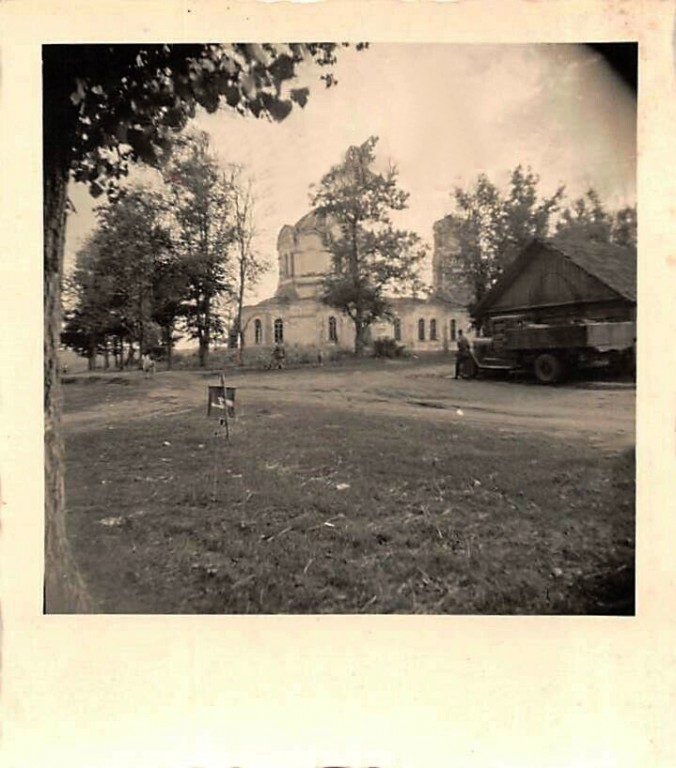 Дубосище. Церковь Благовещения Пресвятой Богородицы. архивная фотография, Вид с северо-восточной стороны. Фото 1941 г. с аукциона e-bay.de