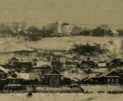 Церковь Троицы Живоначальной (Екатерининская), Вид на храм с холма. Фото 1941 г. с аукциона e-bay.de<br>, Ржев, Ржевский район и г. Ржев, Тверская область