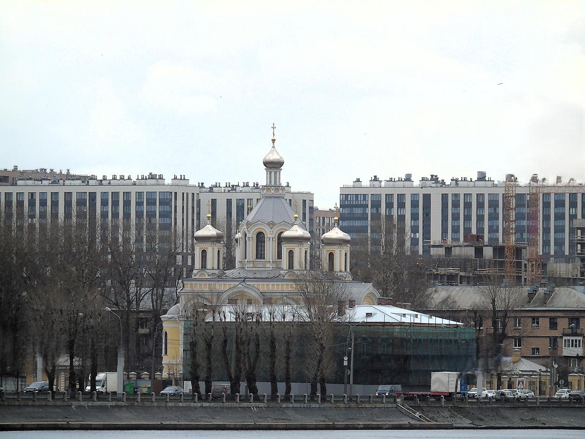 общий вид в ландшафте. Киновия Александро-Невской лавры, Невский район (Санкт-Петербург, г. Санкт-Петербург)