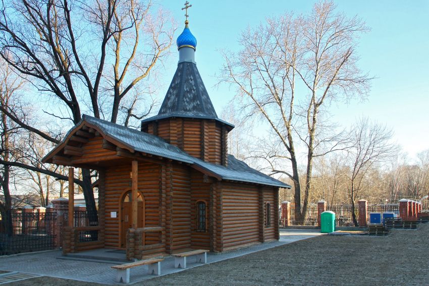 Невский район. Киновия Александро-Невской лавры. Церковь Всех Святых (временная). фасады, временный храм на период ремонта церкви Троицы Живоначальной