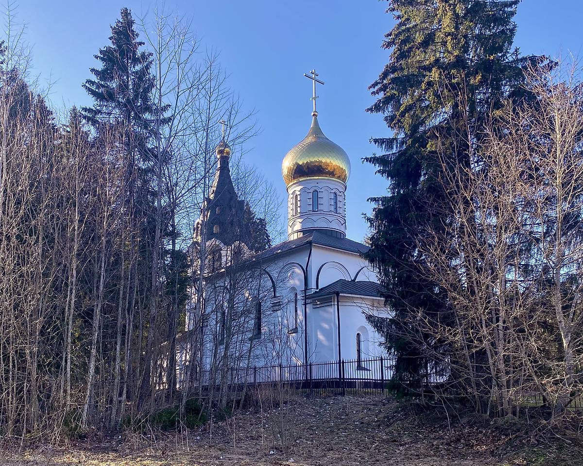 Вид с ЮВ, фасады. Мариинский Вохоновский женский монастырь. Собор Марии Магдалины, Вохоново (Гатчинский район, Ленинградская область)