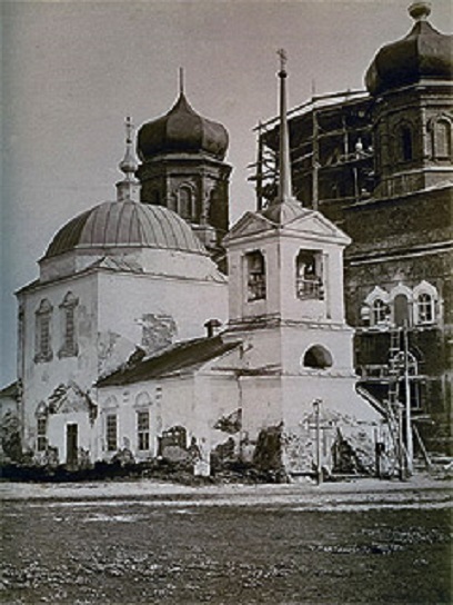 Церковь Покрова Пресвятой Богородицы (старая), Петровск (Петровский район, Саратовская область). архивная фотография, Частная коллекция. Фото 1910-х годов