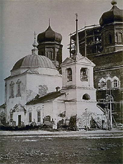 Петровск. Церковь Покрова Пресвятой Богородицы (старая). архивная фотография, Частная коллекция. Фото 1910-х годов