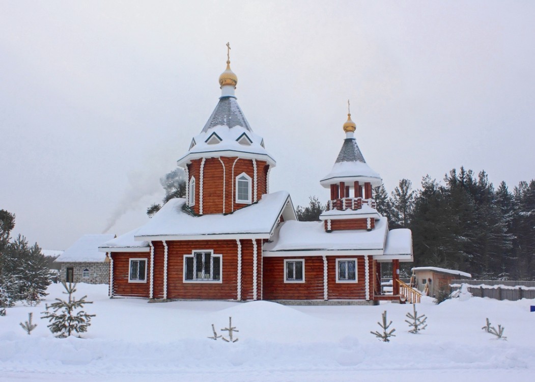 Церковь Сергия Радонежского, Демьяново, посёлок (Подосиновский район, Кировская область). фасады, Вид с запада