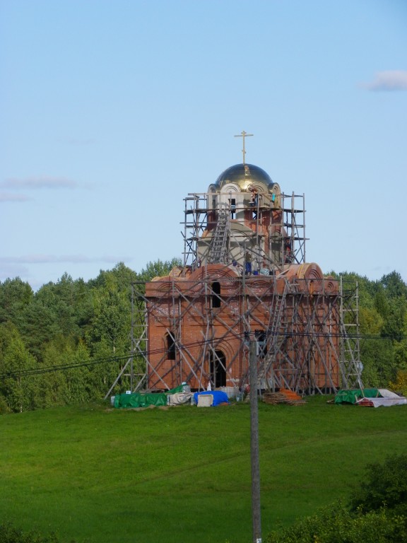 Собор Успения Пресвятой Богородицы (строящийся), Дудачкино (Волховский район, Ленинградская область). документальные фотографии