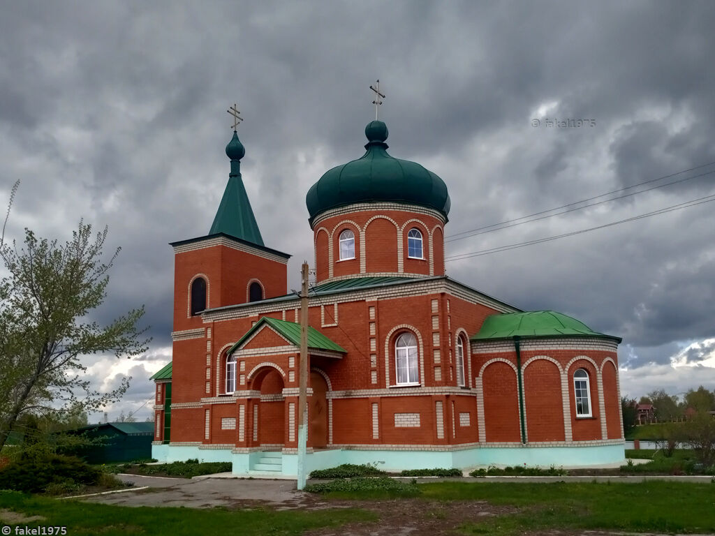 Церковь Николая Чудотворца, Никольское (Усманский район, Липецкая область). общий вид в ландшафте