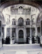 Зачатьевский монастырь. Собор Рождества Пресвятой Богородицы (старый), Мраморный иконостас собора.1912 год  с сайта https://pastvu.com/p/61844<br>, Москва, Центральный административный округ (ЦАО), г. Москва