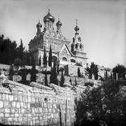 Гефсиманский монастырь Марии Магдалины. Церковь Марии Магдалины, Фото 1908-1909 годов с сайта digitaltmuseum.org. Автор Helge Væringsaasen<br>, Иерусалим - Масличная гора, Израиль, Прочие страны