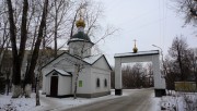 Часовня Сергия Радонежского при Новосибирской духовной семинарии, Святые ворота и Сергиевская часовня при Новосибирской православной духовной семинарии, вид с дороги<br>, Обь, Обь, город, Новосибирская область