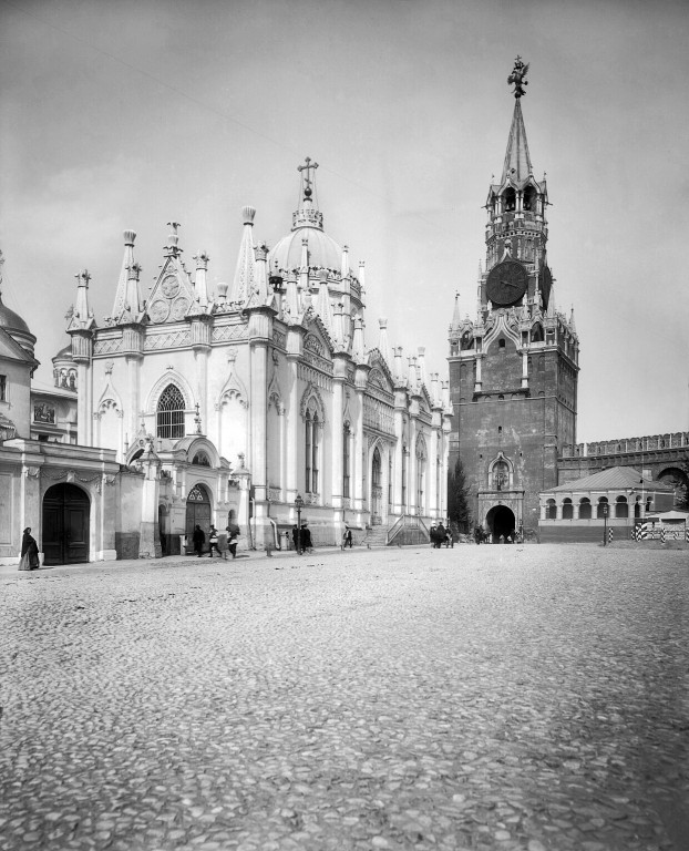 Кремль. Вознесенский монастырь. Церковь Екатерины великомученицы, Тверской (Центральный административный округ (ЦАО), г. Москва). архивная фотография, Фотография кон. ХIХ века