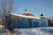 Церковь Сергия Радонежского, Временный храм (в центре крыша и главка основного храма)<br>, Троицк, Троицкий район и г. Троицк, Челябинская область