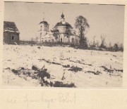 Церковь Троицы Живоначальной, Фото 1942 г. с аукциона e-bay.de<br>, Спасская Полисть, Чудовский район, Новгородская область