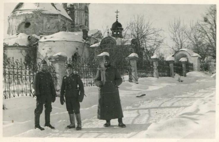 Церковь Николая Чудотворца, Волхов Мост (Соснинская Пристань) (Чудовский район, Новгородская область). архивная фотография, Фото 1942 г. с аукциона e-bay.de