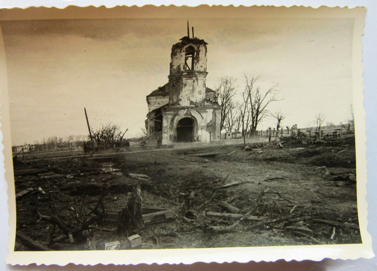 Церковь Николая Чудотворца, Рамушево (Старорусский район, Новгородская область). архивная фотография, Западный фасад. Фото с аукциона e-bay.de