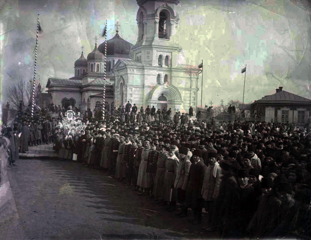 Церковь Покрова Пресвятой Богородицы, Сандата (Сальский район, Ростовская область). архивная фотография, Частная коллекция. Фото 1910-х годов