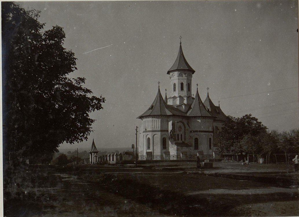 Церковь Илии Пророка (новая), Топоровцы (Черновицкий район, Украина, Черновицкая область). архивная фотография, Фото 1917 г. с аукциона e-bay.de
