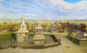 Церковь Преображения Господня, Храм, сгоревший в 1863 году (фото экспозиции музея в с. Мотоль)<br>, Мотоль, Ивановский район, Беларусь, Брестская область